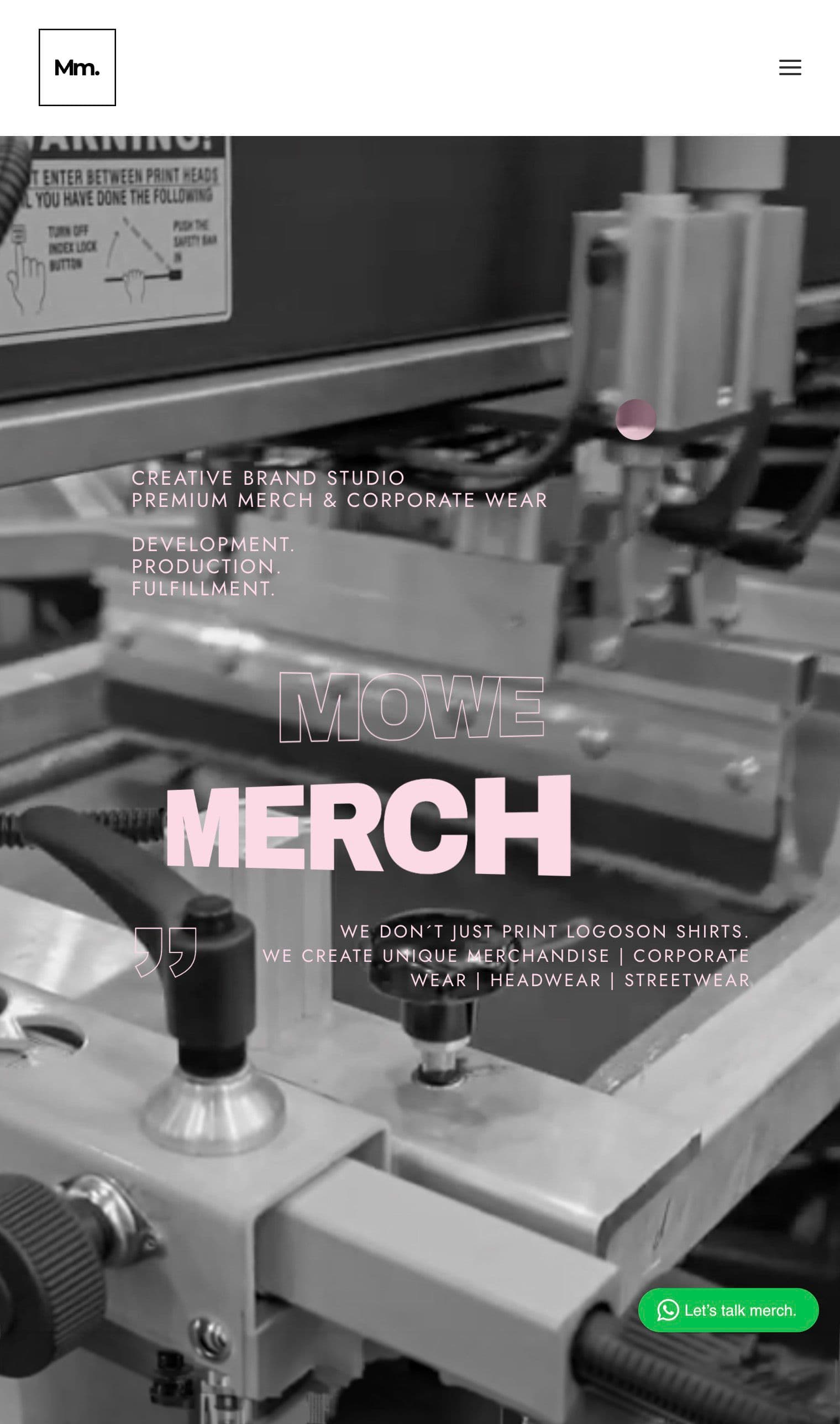 Mowe Merch Website