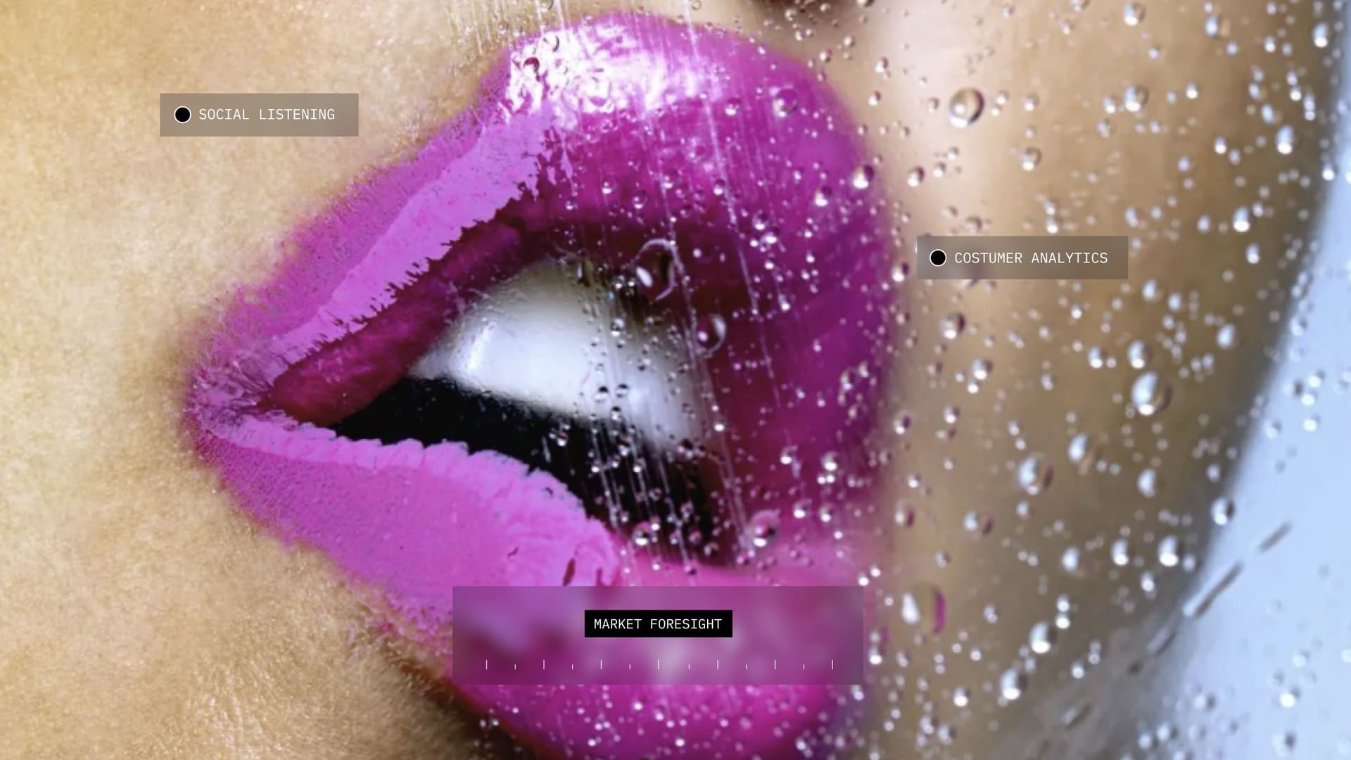 Eyva AI platform interface — close-up with Social Listening and Customer Analytics overlays