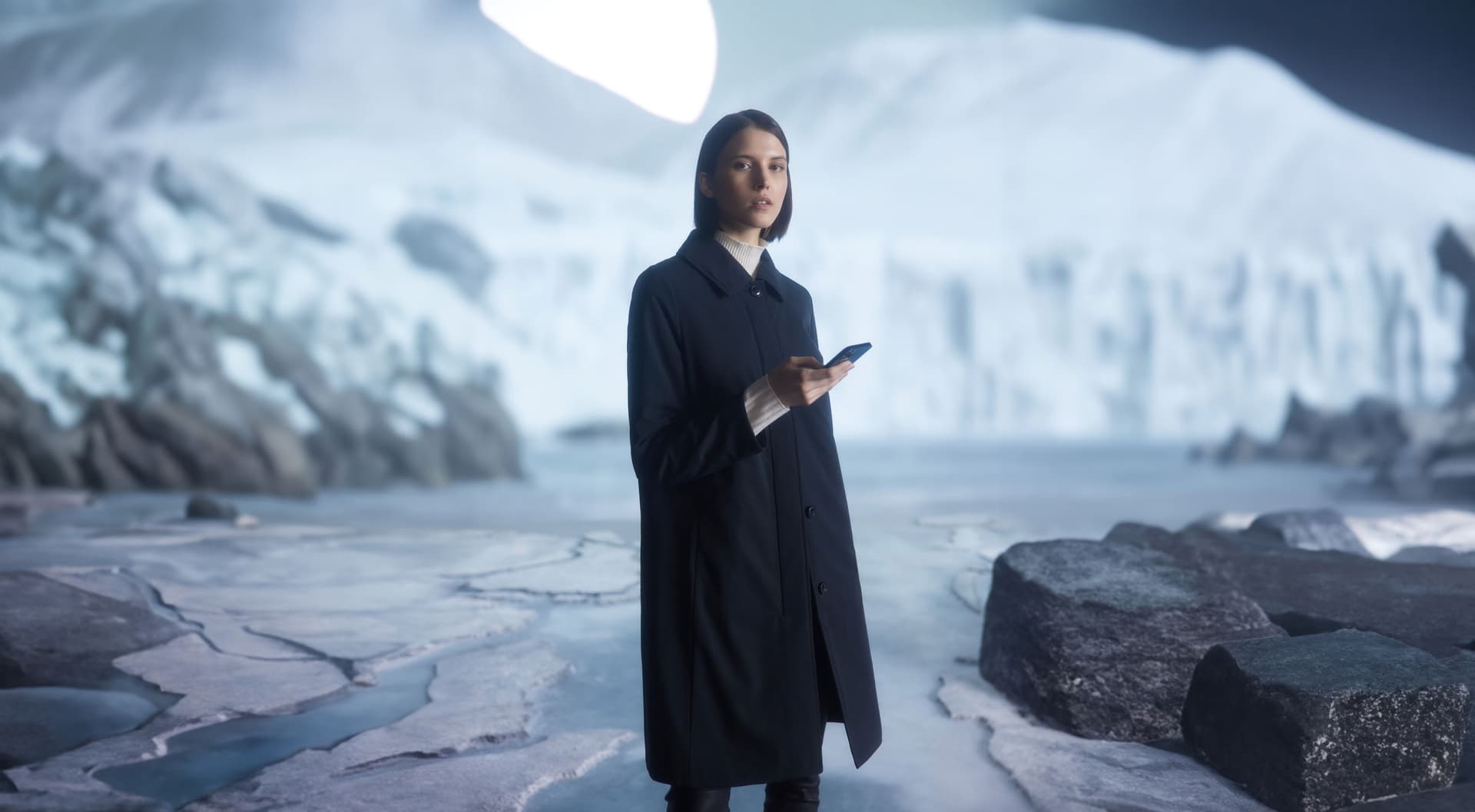 woman with smartphone